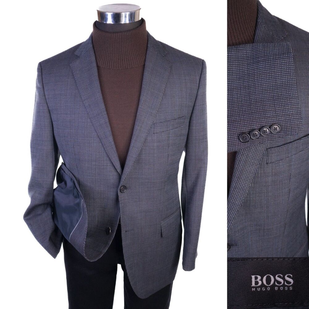 Hugo Boss The Jam76 Sport Coat Jacket Blazer Sz 40S Two Button Wool Textured